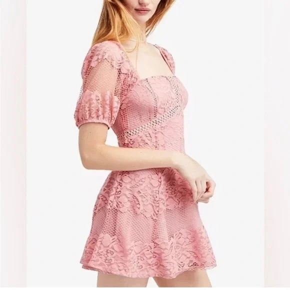 Free People Be My Baby Lace Mini Dress - Picture 2 of 11